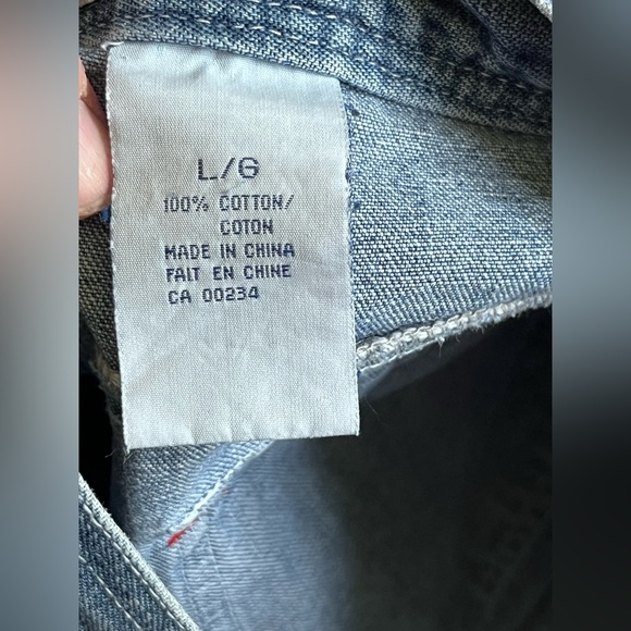 Vintage denim jean shorts / sz l - real clothes jeans - Picture 2 of 3